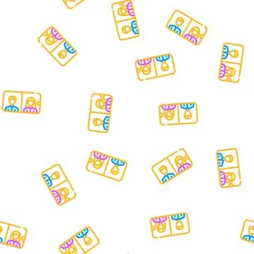 Conference via mobile vector seamless pattern Stock Illustration