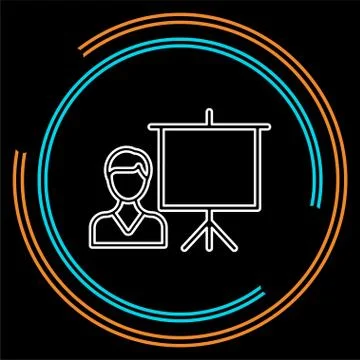 Conference presentation illustration Stock Illustration