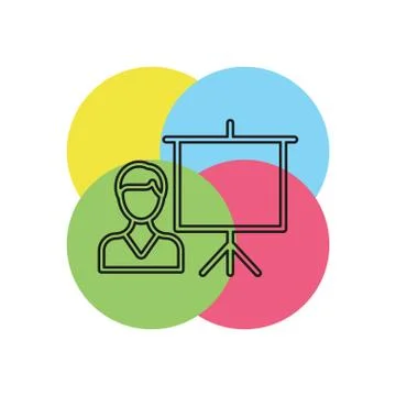 Conference presentation illustration Stock Illustration
