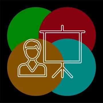 Conference presentation illustration Stock Illustration