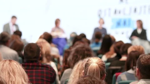 Conference, presentation, round table or education event Video stock 255286724