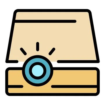 Conference projector icon vector flat Stock Illustration