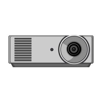 Conference projector video cartoon vector illustration Stock Illustration
