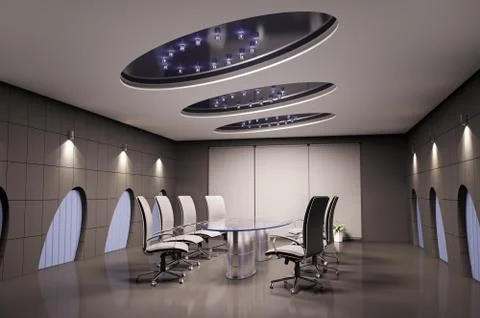 Conference room 3d Stock Illustration