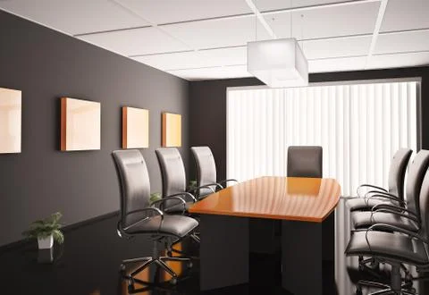 Conference room 3d Stock Illustration
