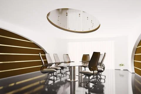 Conference room 3d Stock Illustration