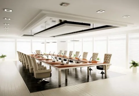 Conference room 3d render Stock Illustration