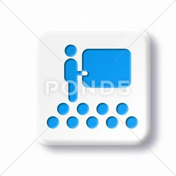 Conference room symbol, artwork Stock Illustration