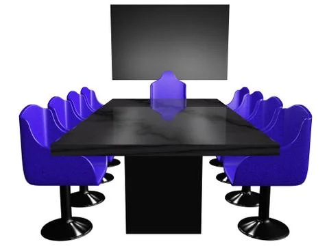 Conference room table Stock Illustration