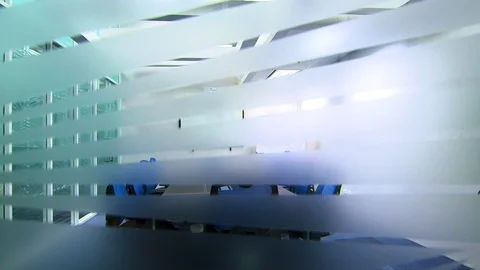 Conference room through window 05 Video stock 89567361