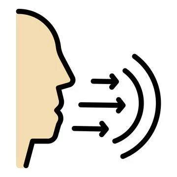 Conference speech icon vector flat Stock Illustration