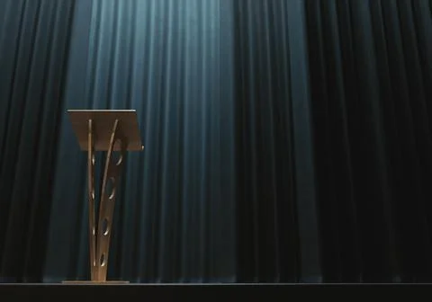 Conference Speech Podium Stock Illustration