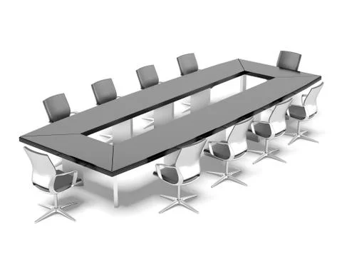 Conference table  with chairs Illustrazione stock