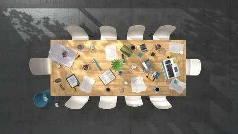 Conference table day Illustrazione stock