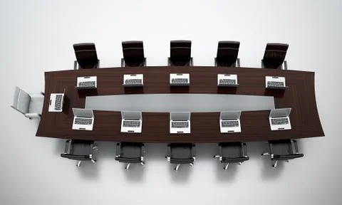 Conference table Stock Illustration