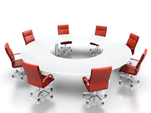 Conference table. Stock Illustration