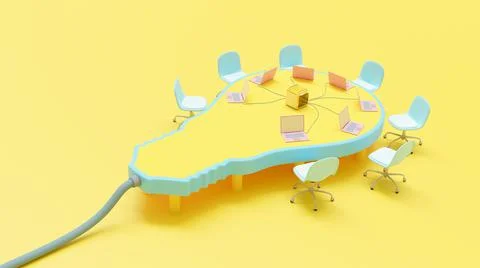 Conference table Stock Illustration
