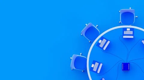 Conference table. Stock Illustration