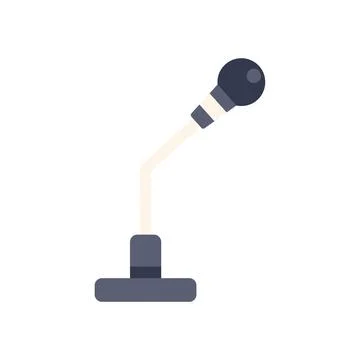 Conference table microphone capturing clear audio in a meeting room Stock Illustration