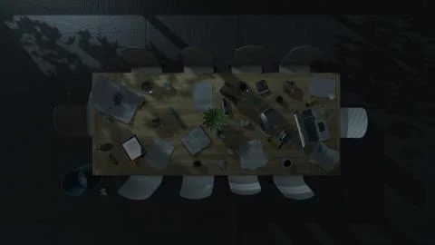 Conference table night Illustrazione stock