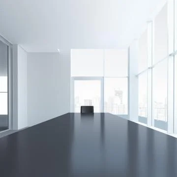 Conference table with one chair 库存插图