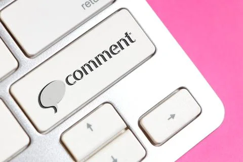 Conference text on white keyboard button. Business concept. Pink background. Stock Photos