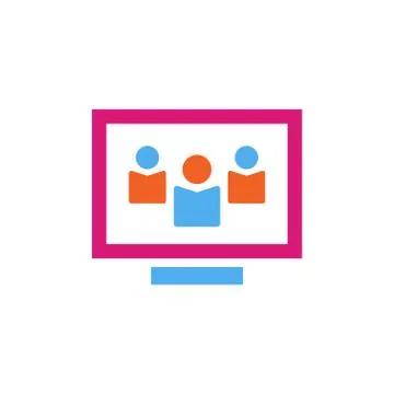 Conference vector icon design template Stock Illustration