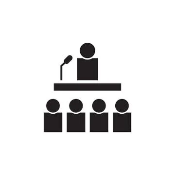 Conference vector icon design template Stock Illustration