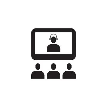 Conference vector icon design template Stock Illustration