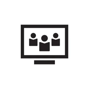 Conference vector icon design template Stock Illustration