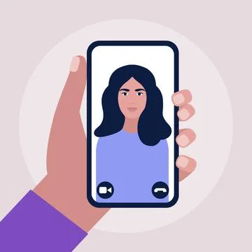 Conference video call Stock Illustration