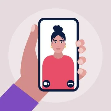 Conference video call Stock Illustration