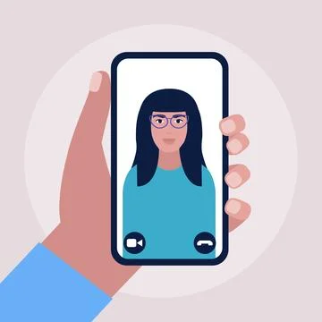 Conference video call Stock Illustration