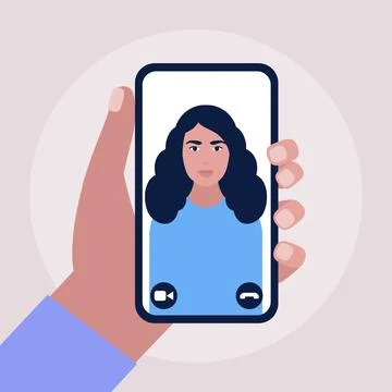 Conference video call Stock Illustration