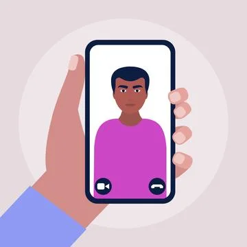 Conference video call Stock Illustration