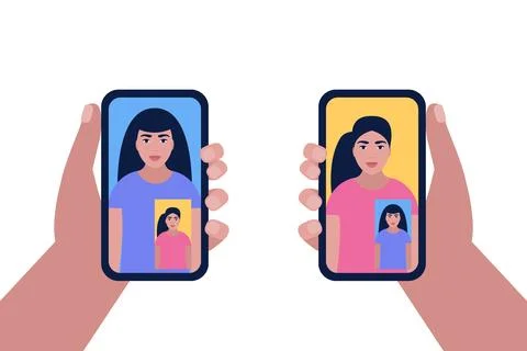 Conference video call Stock Illustration