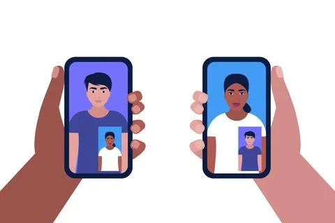 Conference video call Stock Illustration