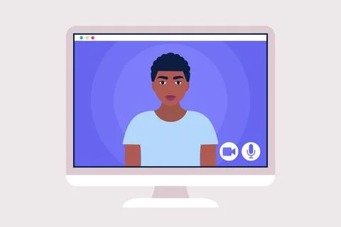 Conference video call Stock-Illustration