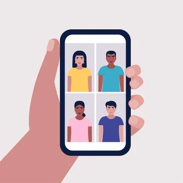 Conference video call Stock Illustration