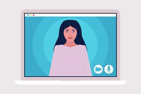 Conference video call Stock Illustration