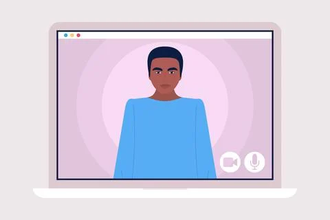Conference video call Иллюстрация