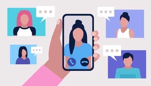 Conference video call Stock Illustration
