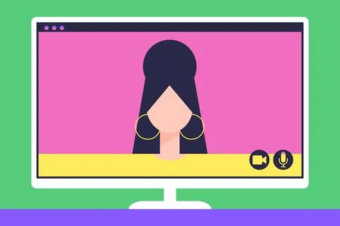 Conference video call 스톡 일러스트