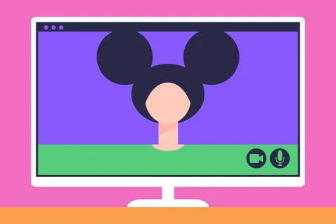 Conference video call Stock-Illustration