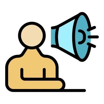 Conference webinar icon vector flat Stock Illustration