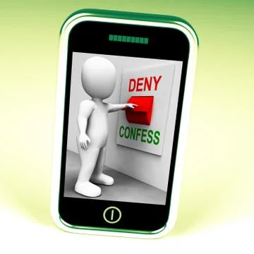 Confess Deny Switch Shows Confessing Or Denying Guilt Innocence Stock Illustration