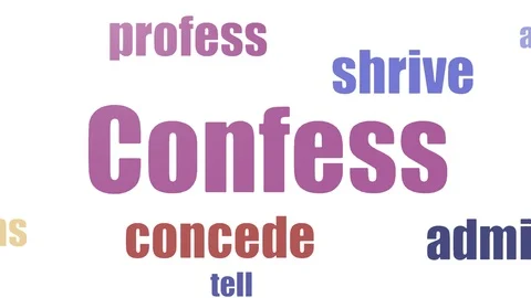 Confess Tag Cloud Animated Isolated On White Stock Footage 107218440