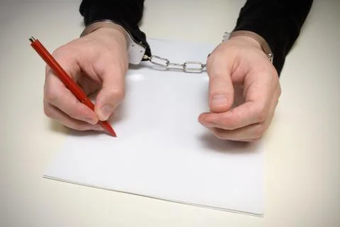 Confession of the crime Stock Photos