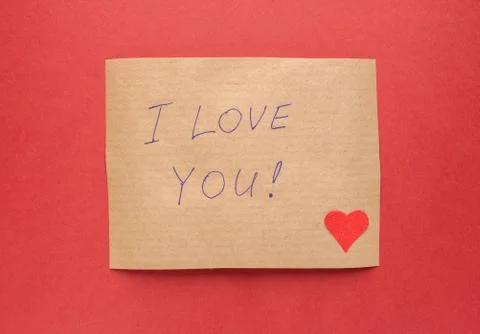Confession letter on red background Stock Photos