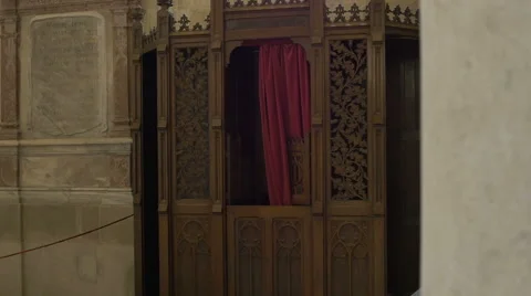 Confessional in a Church Stock-Footage 53841110